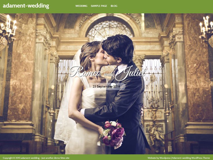 Adament Wedlock Wedding WordPress Theme