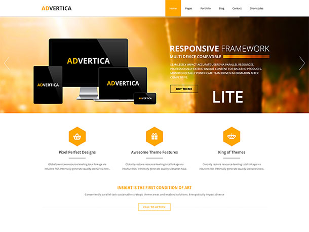 Advertica Parallax WordPress Theme