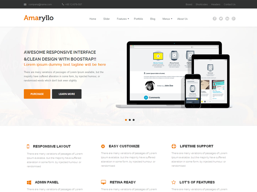 Amaryllo Agency WordPress Theme