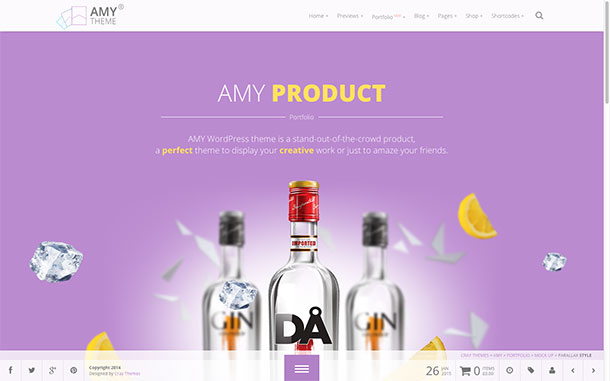 AMY Premium Drag and Drop WordPress Theme