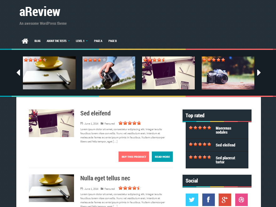 aReview Review WordPress Theme