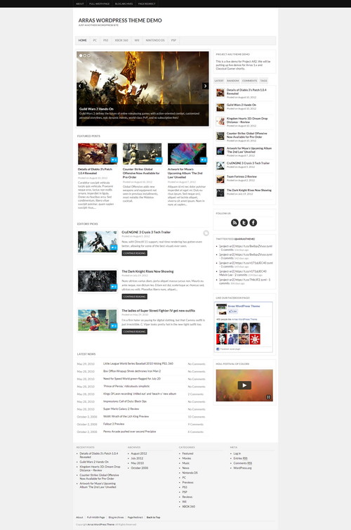 Arras News WordPress Theme