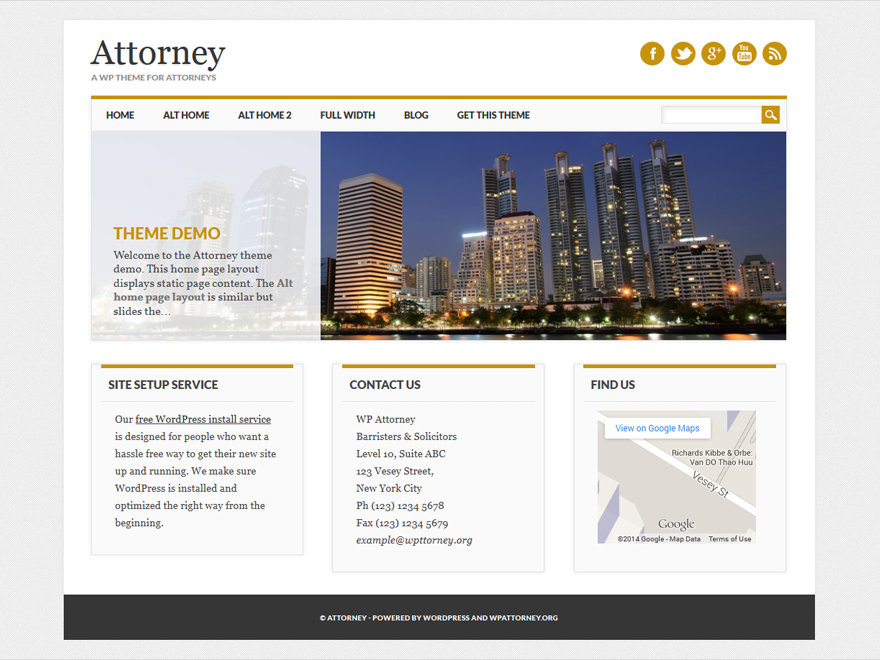Attorney Lawyer WordPress Theme