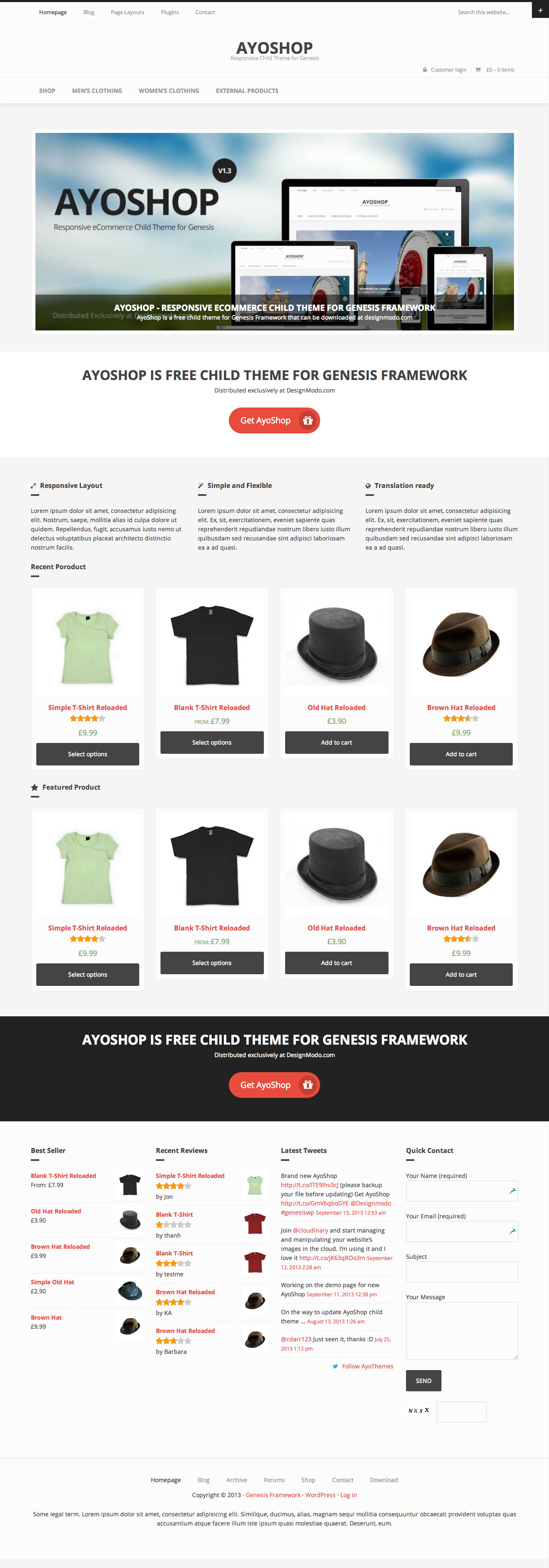 AyoShop E-Commerce WordPress Theme