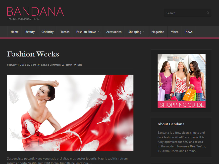 Bandana Fashion WordPress Theme