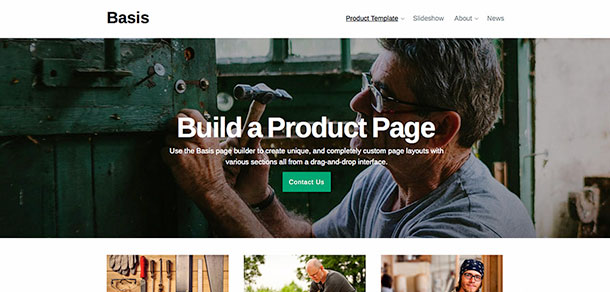 Basis Premium Drag and Drop WordPress Theme