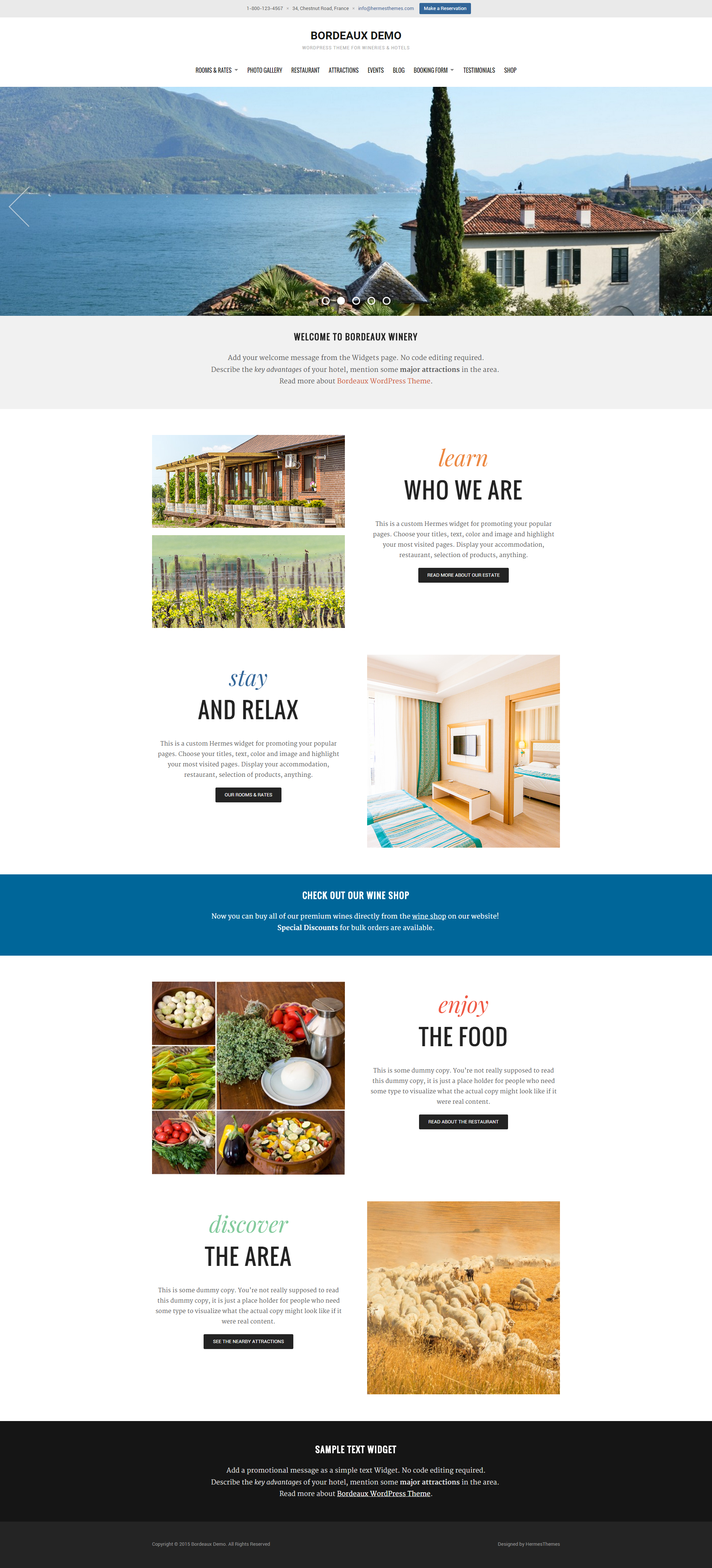 Bordeaux interior Design WordPress Theme