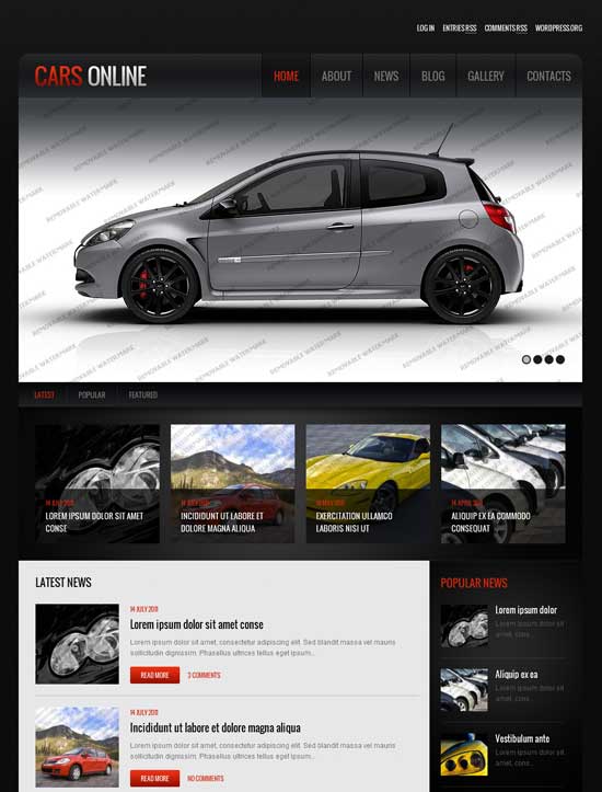 Car Online Automotive WordPress Theme