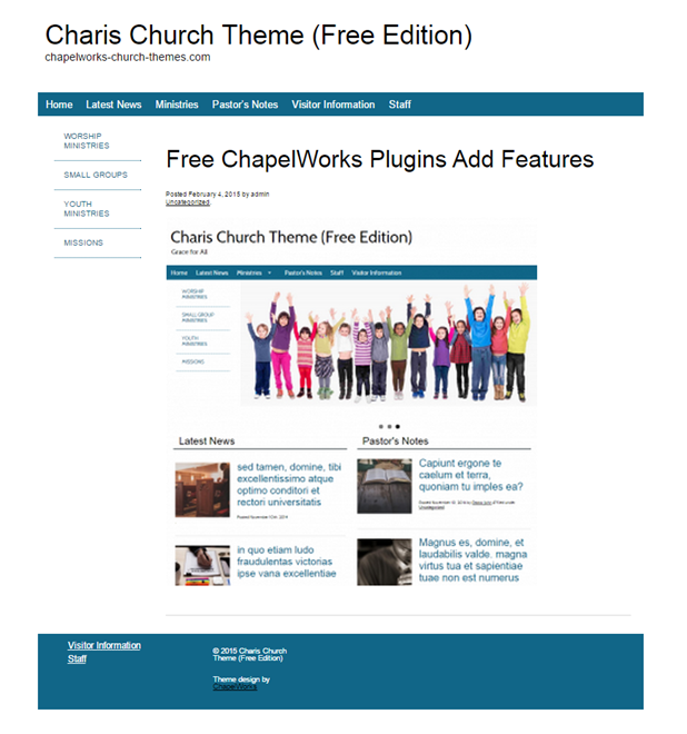 Charis Church Church WordPress Theme