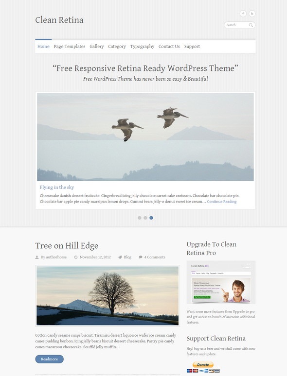 Clean Retina Premium WordPress Theme