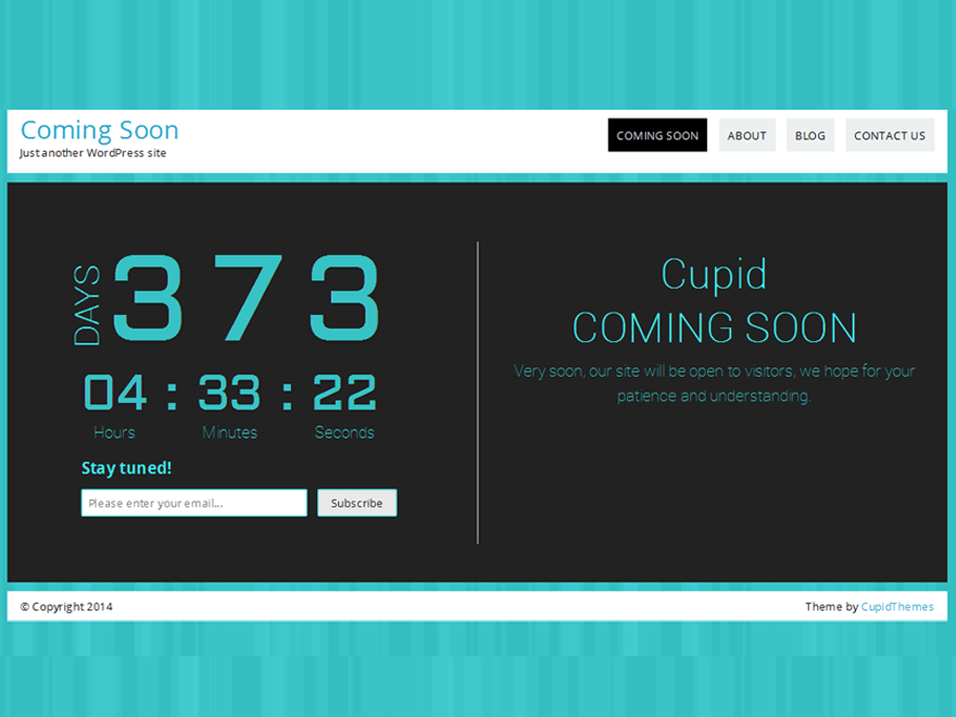 Count Down Coming Soon WordPress Theme