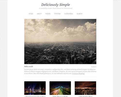 Deliciously Simple Creative WordPress Theme