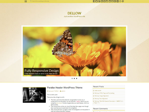 Dellow Parallax WordPress Theme