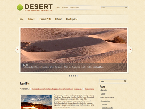 Desert Environment WordPress Theme