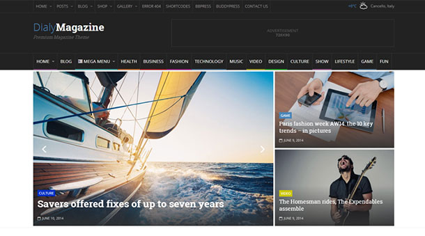 DialyMagazine Review WordPress Theme