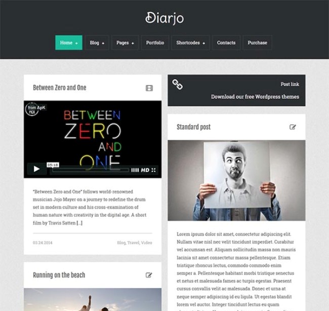 Djario Minimalist WordPress Theme