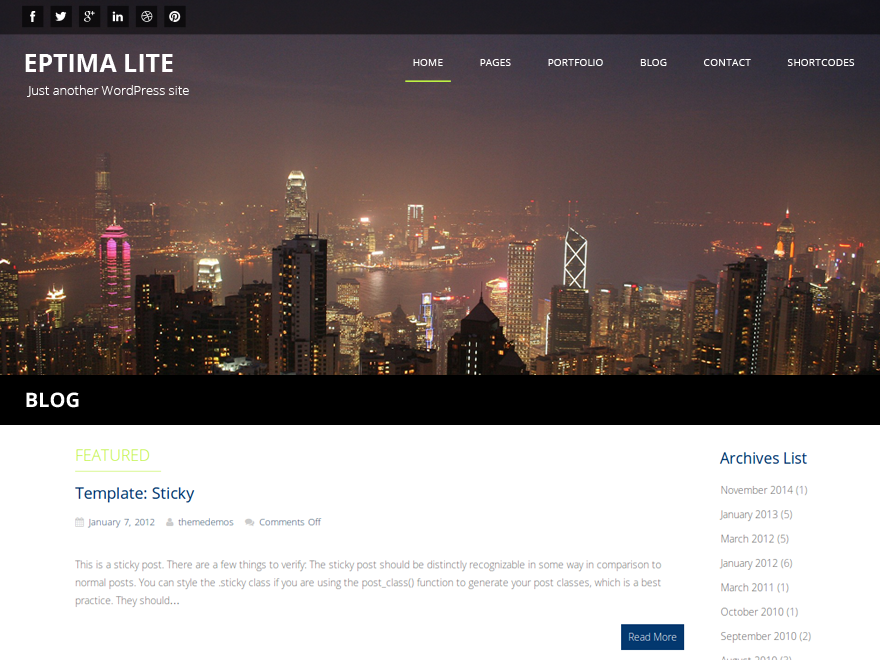 Eptima Lite Agency WordPress Theme