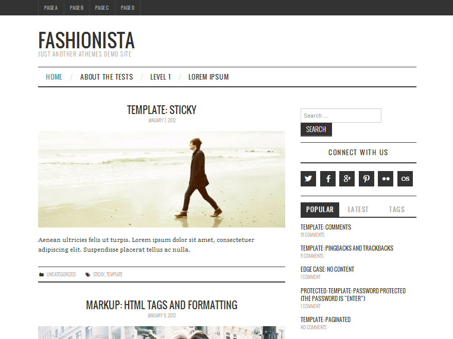 Fashionistas Fashion WordPress Theme