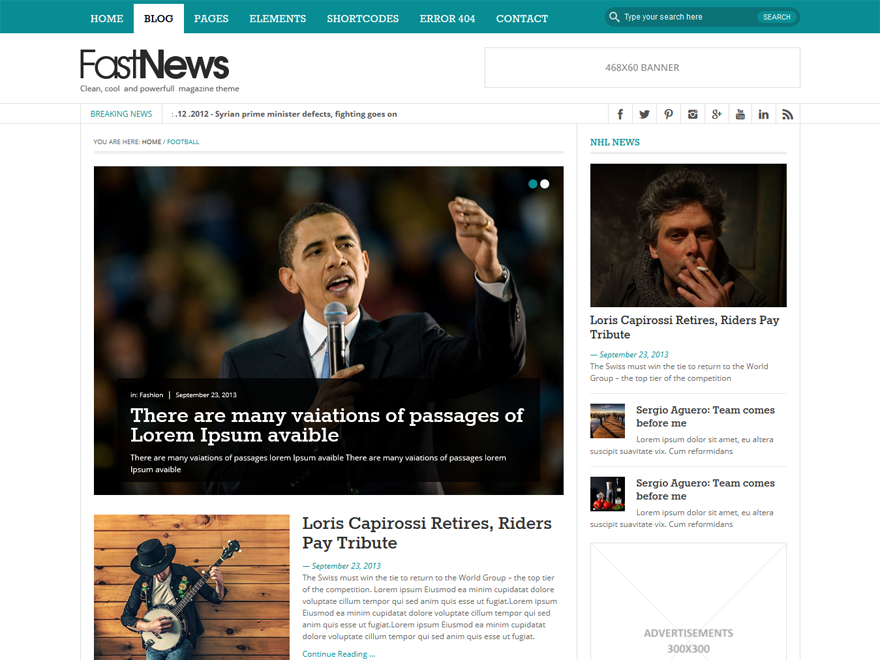 FastNews News WordPress Theme