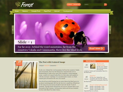 Forest Environment WordPress Theme