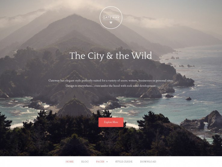 Gateway Parallax WordPress Theme