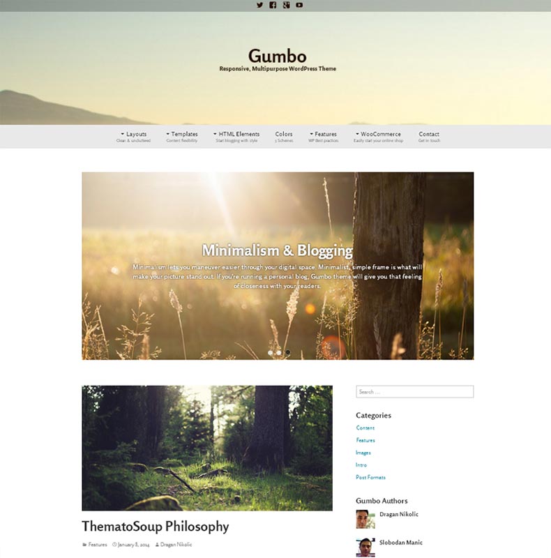 Gumbo Travel WordPress Theme