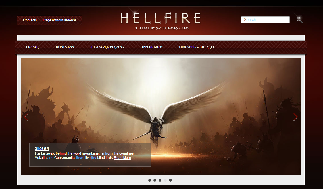 HellFire Gaming WordPress Theme