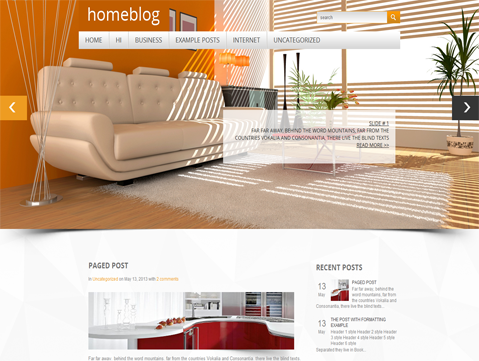 Homeblog interior Design WordPress Theme