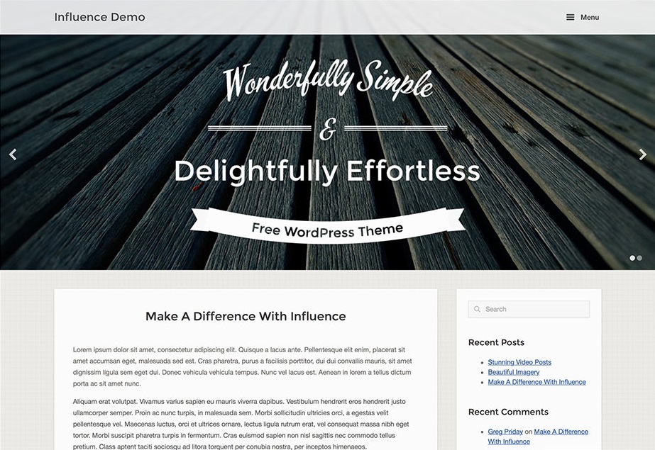Influence Content Sharing WordPress Theme