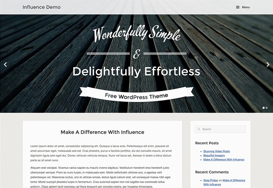 Influence Travel WordPress Theme