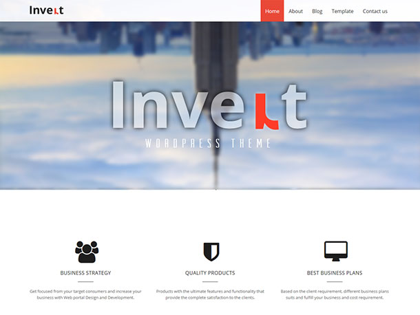 Invert Parallax WordPress Theme