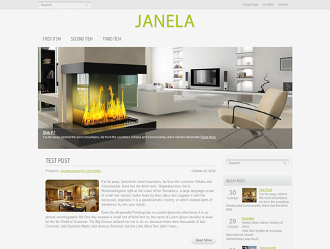 Janela interior Design WordPress Theme