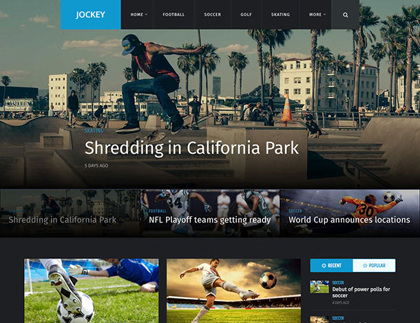 Jockey Premium Sports WordPress Theme