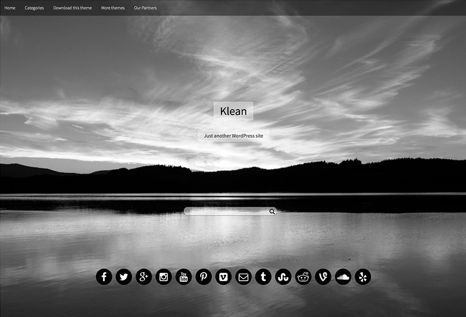 Klean Fullscreen WordPress Theme