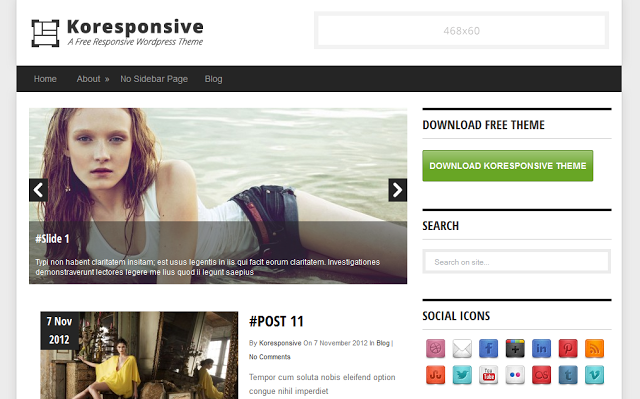 Koresponsive Fashion WordPress Theme