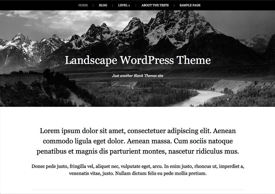 Landscape Photography WordPress Theme