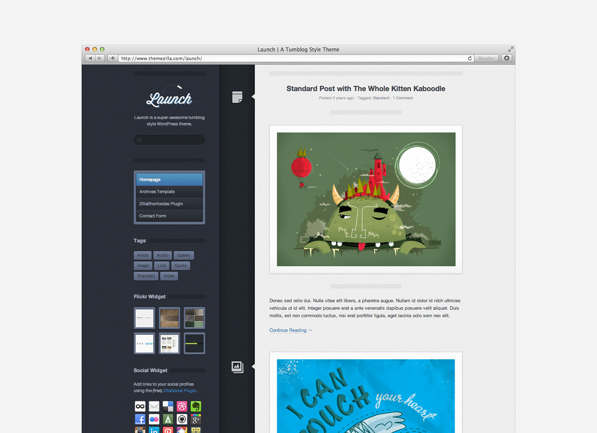 Launch Tumblr WordPress Theme