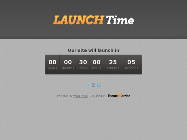 LaunchTime Coming Soon WordPress Theme