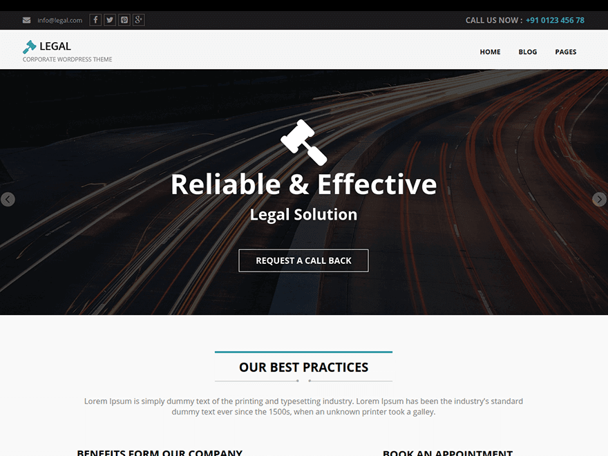 Legal Lawyer WordPress Theme