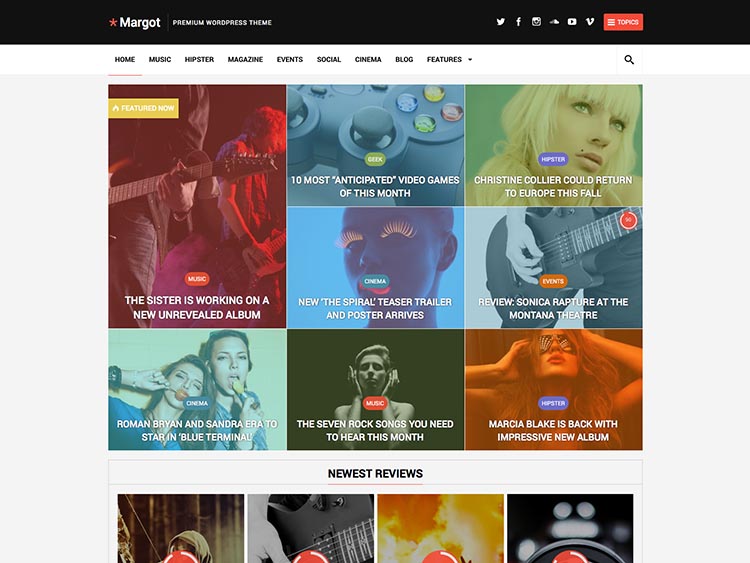 Margot Review WordPress Theme