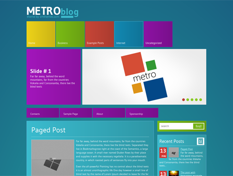 MetroBlog Metro WordPress Theme