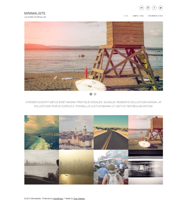 Minimaliste Minimalist WordPress Theme