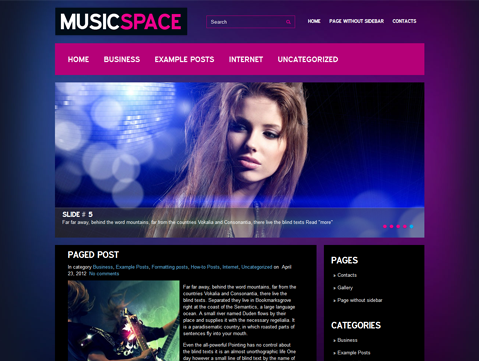 MusicSpace Music WordPress Theme