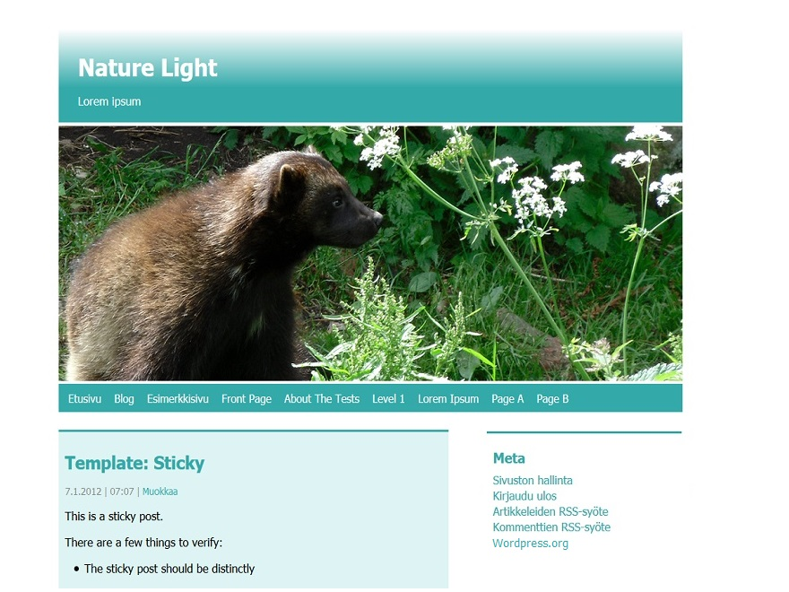 Nature Light Environment WordPress Theme