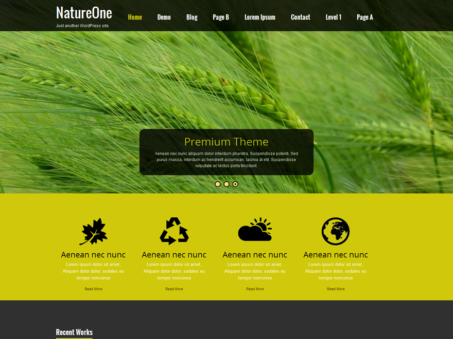 NatureOne Environment WordPress Theme