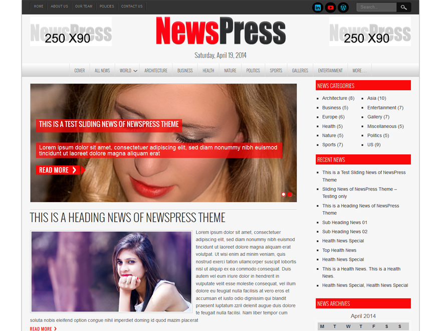 NewsPress News WordPress Theme