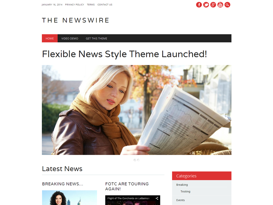 Newswire News WordPress Theme