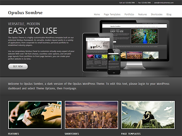 Opulus Sombre Architecture WordPress Theme