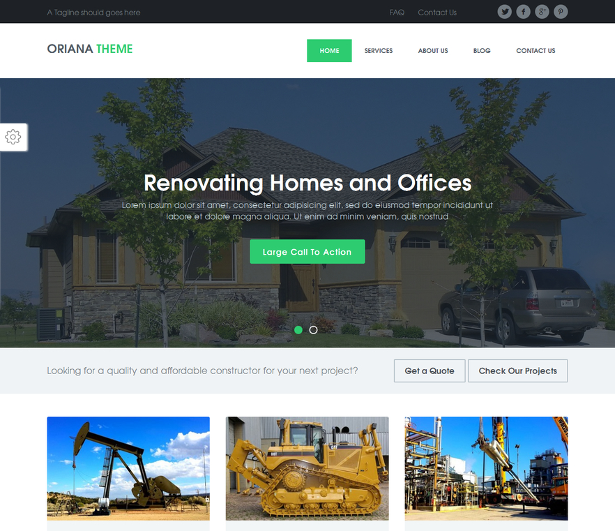 Oriana Architecture WordPress Theme