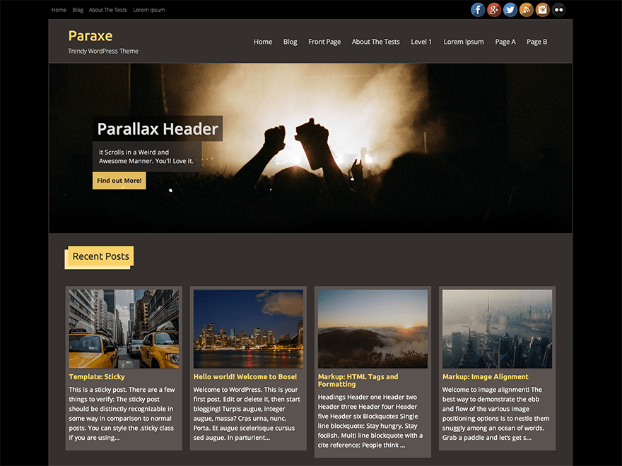 Paraxe Gaming WordPress Theme